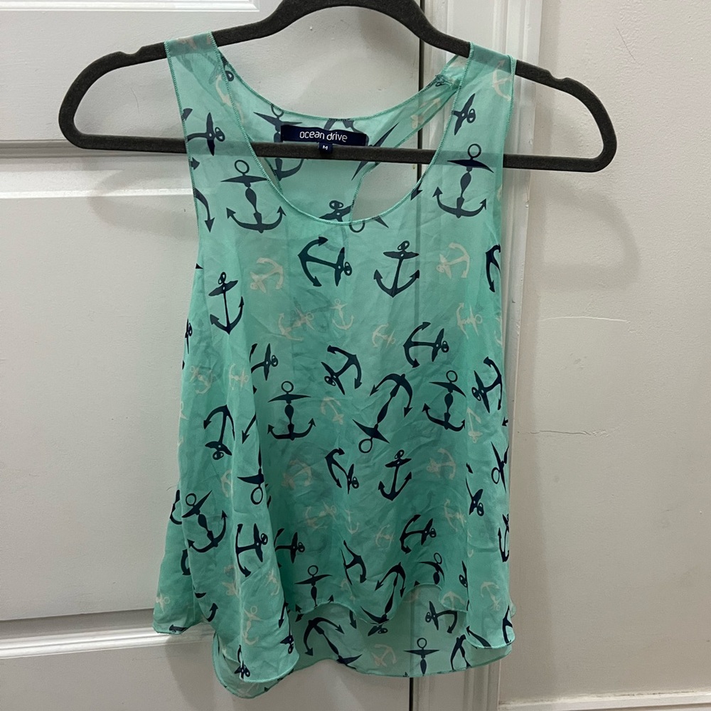 Sheer Anchor Tank Top